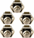 Push button for camper van - Locking button for shutter door - for camping RV, motorcycle, caravan, 5 pieces (nickel)