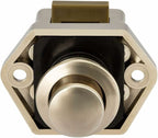 Push button for camper van - Locking button for shutter door - for camping RV, motorcycle, caravan, 5 pieces (nickel)