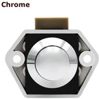5-Piece Push Button Lock - Push Button for Campervan - Door Lock - Locking Button for Shutter Door - For Camping, RV, Motorcycle, Caravan - Silver