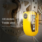 Brake disc lock with alarm - With reminder cable - 7 mm - Motorcycle lock - Scooter lock