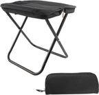 Portable folding camping stool with carrying bag, portable folding chair, folding camping stool, outdoor footrest for travel, walking, hiking, fishing, picnics and barbecues (black)
