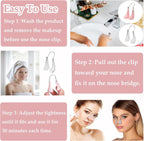 Silicone nose clips for women with wide noses (2 pieces) (transparent pink)