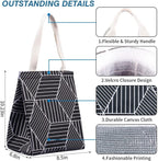 Lunch bag - Insulated bags - Insulated lunch bag for women - Sturdy, foldable and portable lunch bag with wide opening - With interior pockets - Insulated and leakproof cooler - For picnics and beaches for adults (Black Diamond)
