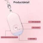Rechargeable Personal Alarm – Keychain – Personal Alarm – Alarm Keychain – Rechargeable LED Flashlight – Self-Defense Products – Self-Defense Alarm – Personal Alarm – Pink
