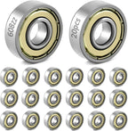 20 608zz ball bearings - Miniature deep groove ball bearings, double metal shielding - For skateboards, scooters, inline skates, 8 mm x 22 mm x 7 mm