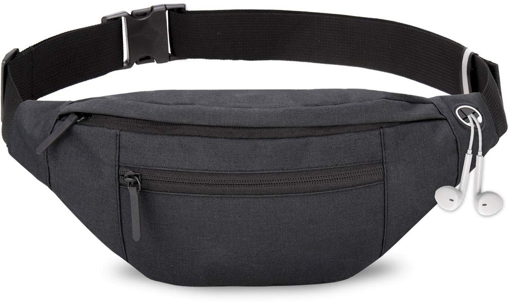 Fanny pack - Sports fanny pack - Running belt - Large fanny pack - Men's and women's - Fanny pack - Pouch - LIGHTWEIGHT RUNNING - For travel/on the go - Dark gray