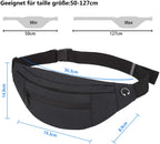 Fanny pack - Sports fanny pack - Running belt - Large fanny pack - Men's and women's - Fanny pack - Pouch - LIGHTWEIGHT RUNNING - For travel/on the go - Dark gray