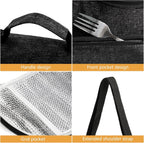 Picnic bag - Lunch bag - Lunch bag for adults - Insulated lunch bag for men - Reusable cooler - Waterproof and easy to clean - For work, travel, picnics, outdoor activities, school, and the office