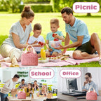 Women's Insulated Lunch Bag - Pink Insulated Bag for Work and School