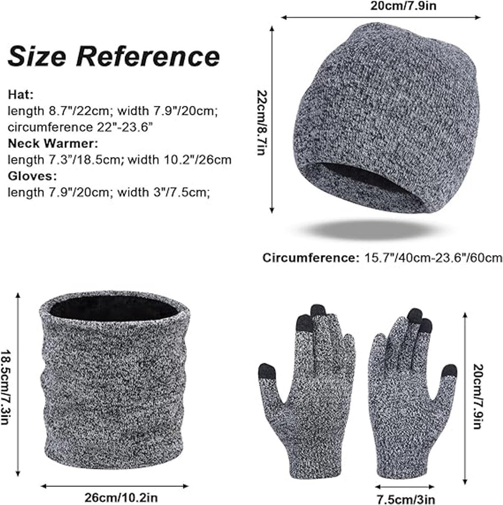 Beanie - Cotton beanie - Warm winter beanie - Scarf - Gloves - Touchscreen gloves - Ski mask - 3-in-1 beanie - Snowboard, skate, riding - Windproof and warm - Soft and comfortable - Warm fleece lining - Neck warmer