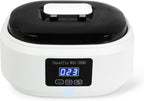 Paraffin wax warmer - Candle wax melting pot with handle and heat-insulating plate - Fast and adjustable heating - 2 speeds - Large 2000ml capacity and easy to use - For skin treatment (Wit)