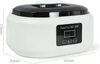 Paraffin wax warmer - Candle wax melting pot with handle and heat-insulating plate - Fast and adjustable heating - 2 speeds - Large 2000ml capacity and easy to use - For skin treatment (Wit)