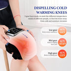 Rechargeable cordless knee massager - LED screen - For swollen and painful joints - 3 intensity levels - Temperature control