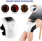 Rechargeable cordless knee massager - LED screen - For swollen and painful joints - 3 intensity levels - Temperature control