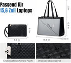 15.6 Inch 2-in-1 Insulated Leak-Proof Cooler Laptop Bag and Handbag, Black