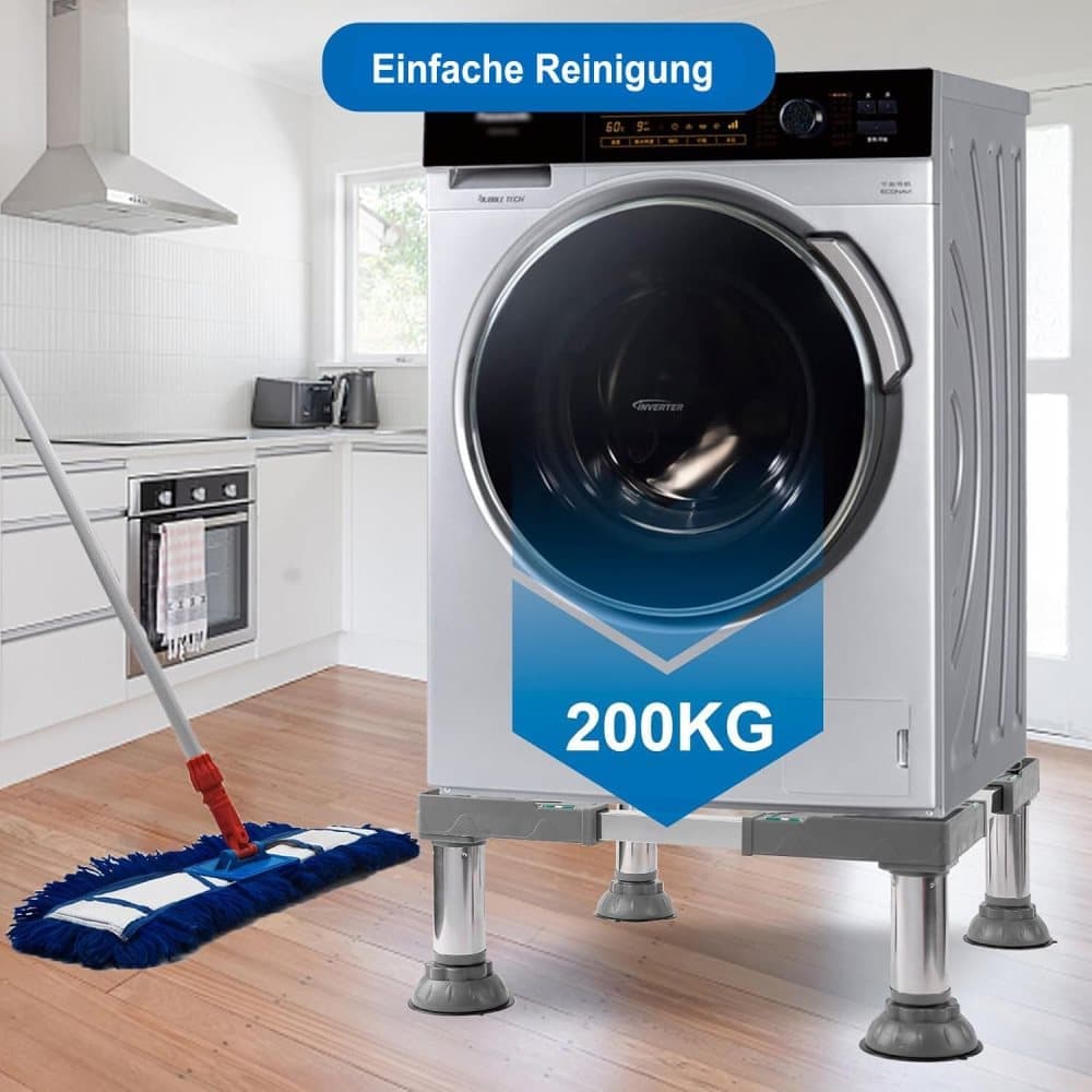 Washing machine base with vibration damping legs, strong load bearing capacity non slip and practical, 26-29cm