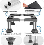 Washing machine base with vibration damping legs, strong load bearing capacity non slip and practical, 26-29cm