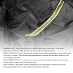 Waterproof Motorcycle and Moped Cover with Reflective Strips, Rain UV Dust Resistant Black, 230x95x125cm