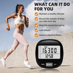 3D Pedometer with Large Screen for Steps Distance and Calories, Precision Meter