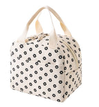 Insulated Corduroy Lunch Bag Cooler Leak-proof for Picnics and Work, 26cm