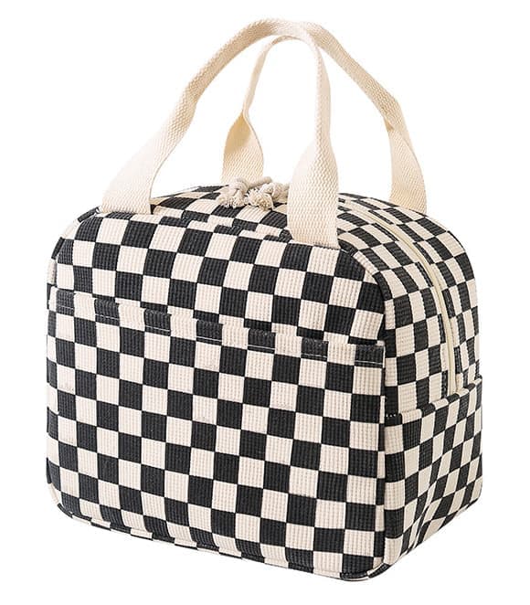 Soft Corduroy Thermal Lunch Cooler Bag for Daily Meals
