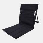 Foldable Beach Chair with Storage Bag, Collapsible Sun Lounger, Lightweight Camping Chair, Black