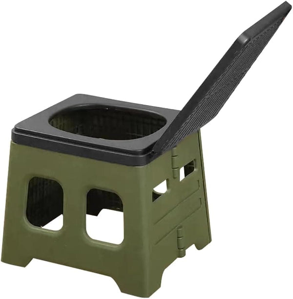 Portable Camping Toilet Foldable with Lid, 150 kg Load Capacity, for Road Trips and Camping Indoors Outdoors