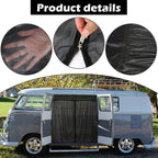 Universal Mosquito Net for Car Tailgate with Magnetic Attachment, Black, 165x165cm, Compatible with Camping and Motorhome Outdoors