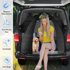 Universal Mosquito Net for Car Tailgate with Magnetic Attachment, Black, 165x165cm, Compatible with Camping and Motorhome Outdoors