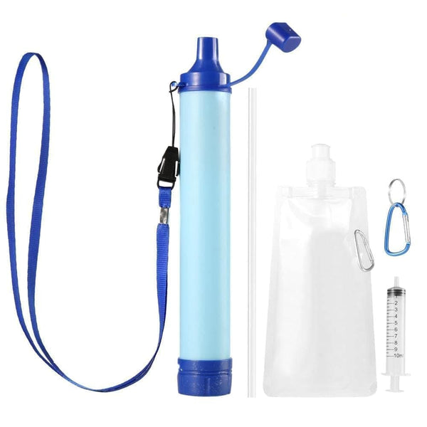 Portable Water Filter with Carbon Filter for Emergency Camping Hiking
