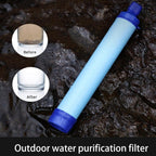 Portable Water Filter with Carbon Filter for Emergency Camping Hiking