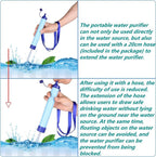 Portable Water Filter with Carbon Filter for Emergency Camping Hiking