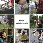 Portable Water Filter with Carbon Filter for Emergency Camping Hiking