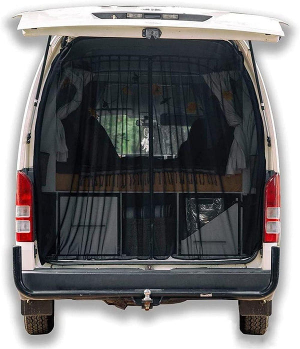 Magnetic car trunk mosquito net 210X165cm, compatible with most vehicles for ventilation and insect protection, camping and fishing