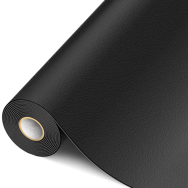 50 Self-Adhesive Repair Patches for Artificial Leather, 10x10cm, Black