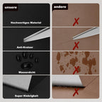 50 Self-Adhesive Repair Patches for Artificial Leather, 10x10cm, Black