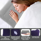 2-Pack Inflatable Travel Pillow, Compact Headrest Pillow for Camping and Travel, Portable, SZ3