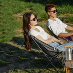 Lightweight Folding Camping Chair with Carry Bag, Padded Collapsible Sun Chair for Hiking, Portable and Comfortable, Beige