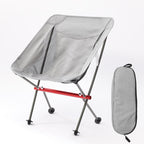 1 Pack Lightweight Folding Camping Chair with Carry Bag, Padded Collapsible Sun Chair for Hiking, Gray, Aluminum