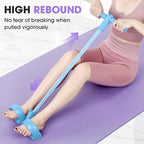 Abdominal trainer exercise band for sit-up training, multifunctional tension rope fitness pedal training slap pull band, Blue