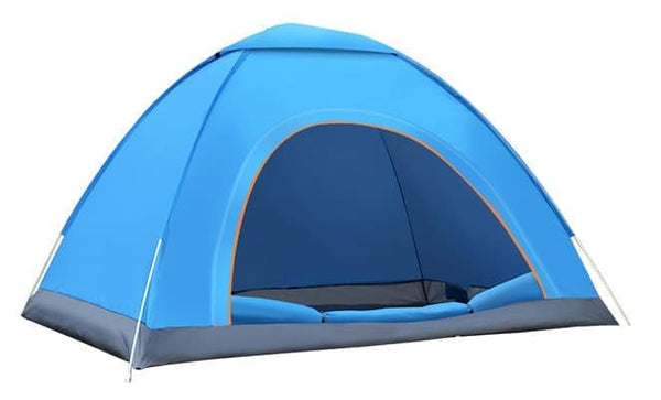 1-Person Camping Tent Automatic Pop Up Beach Tent Waterproof Wind Shelter Easy Setup, Blue, 200x100x110cm