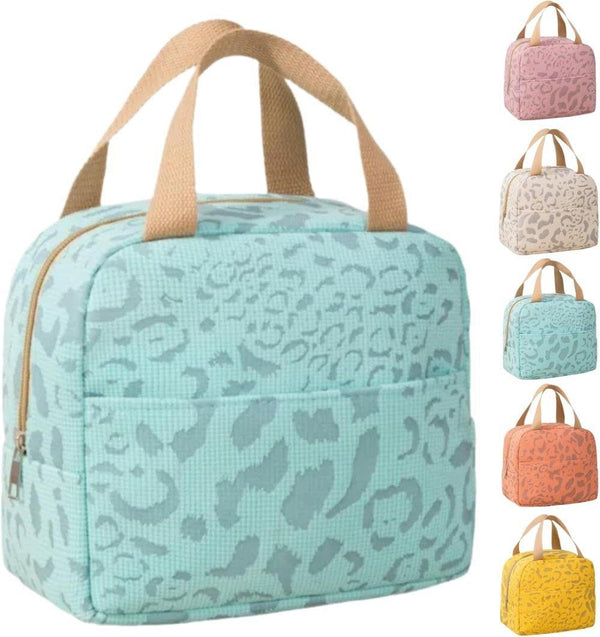 Blue Reusable Insulated Lunch Cooler Bag for Outdoor Travel
