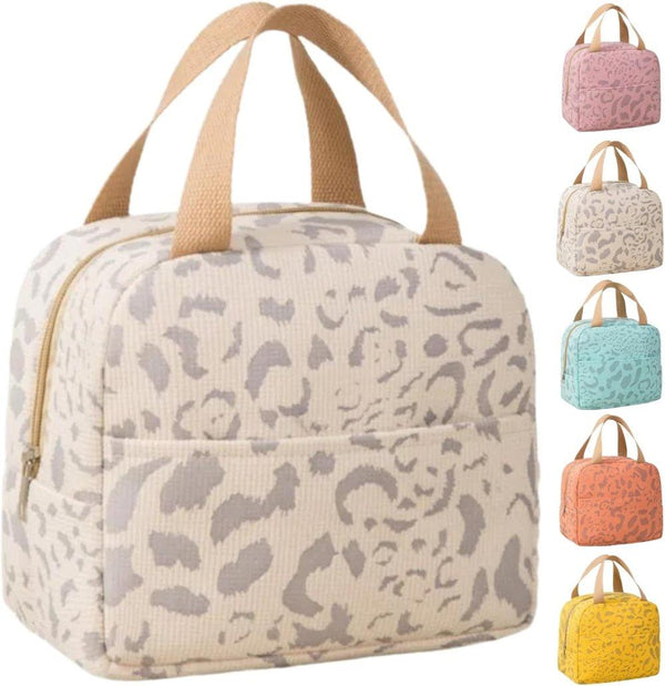 White Portable Reusable Insulated Cooler Bag for Lunch