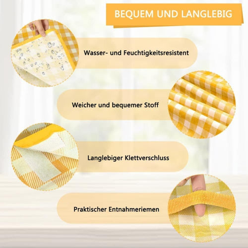 1 Waterproof Picnic Mat with Carrying Handle, Foldable for Camping Beach Park, Yellow, 150x200cm