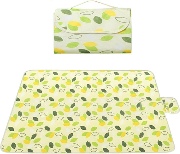 Waterproof Picnic Mat 200x200cm, Foldable with Carrying Handle, Durable for Camping Beach Park Outdoor Activities, Dark Green