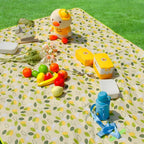 Waterproof Picnic Mat 200x200cm, Foldable with Carrying Handle, Durable for Camping Beach Park Outdoor Activities, Dark Green