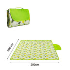 Waterproof Picnic Mat 150x200cm, Dark Green, Foldable with Carrying Handle, Durable for Camping Beach Park and Outdoor Activities