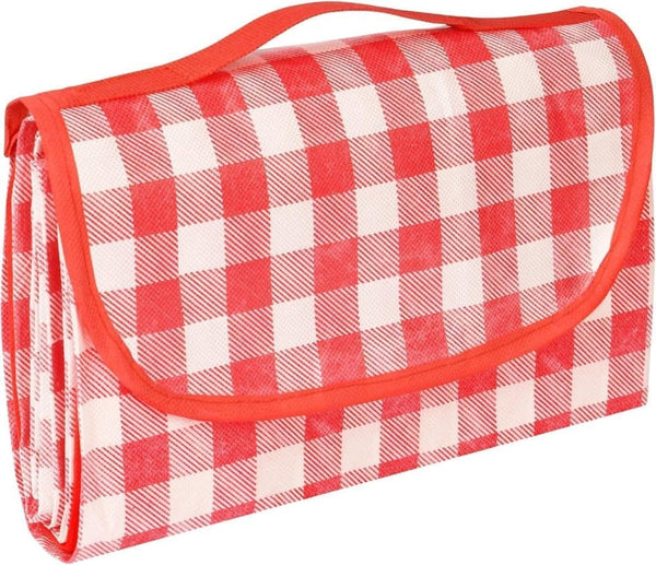 Waterproof Picnic Mat Foldable with Carrying Handle for Camping Beach Park and Outdoor Activities, 100x150cm, Pink