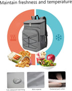 Large Capacity Insulated Backpack Cooler Bag Waterproof for Picnic Camping Lunch Grill, Dark Blue