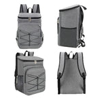 Large Capacity Insulated Backpack Cooler Bag Waterproof for Picnic Camping Lunch Grill, Dark Blue